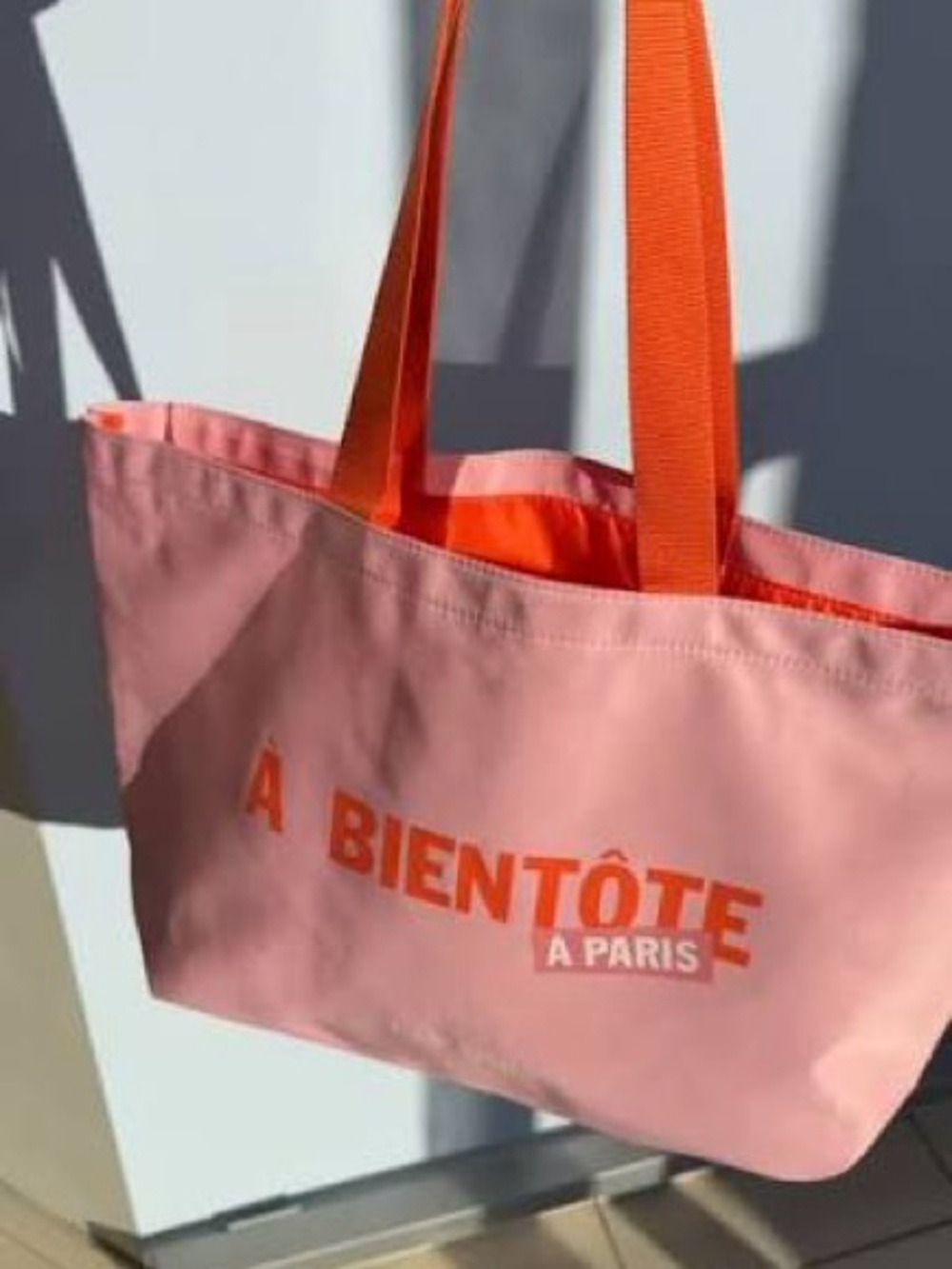 Lancome Pink Tote with Orange Accents